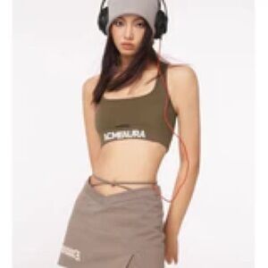 ACMEAURA® K-POP FASHION STREET LACE-UP SKIRTS GRAY